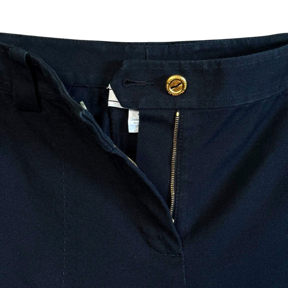 St John Sport Relaxed Fit Straight Leg Size 4 Gold Buttons Zipper Closure - Picture 5 of 10